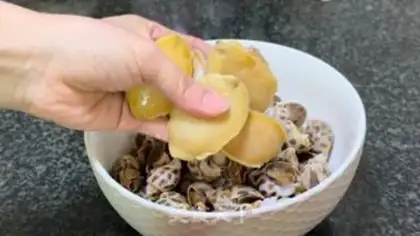 Make Frozen abalone chicken step 1