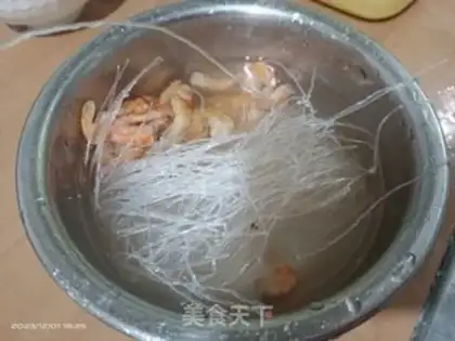 Make The doll-cooked fan shrimp rice step 3
