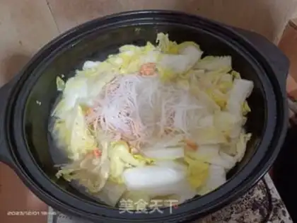 Make The doll-cooked fan shrimp rice step 11