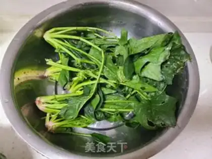 Make Spinach fried bean bean band step 0