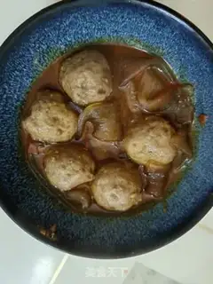 Make Hotpot meatballs with red potato powder step 4