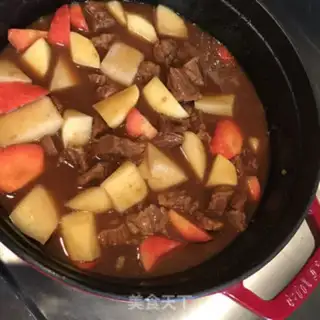 Make Curry beef stew potatoes step 7