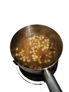 Make Rice apple porridge step 2