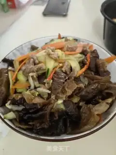 Make Meatloaf and three vegetables step 8