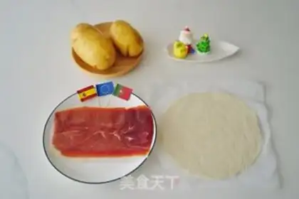 Make Christmas European ham Napoleon step 0