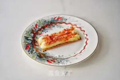 Make Christmas European ham Napoleon step 9