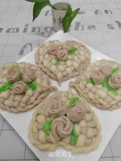 Make Flower buns step 11