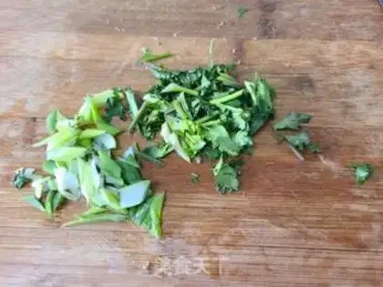 Make The bean bean-fruit noodles step 5