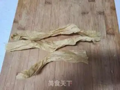 Make Yellow leaves, dry bean skin step 2