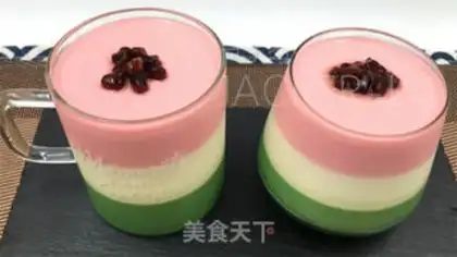 Make Three-coloured pudding step 18