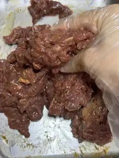 Make Sand and beef tofu step 3