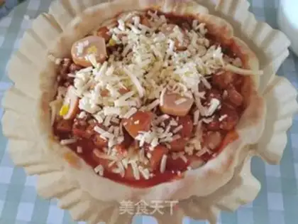 Make Air-fried chicken leg pizza step 8