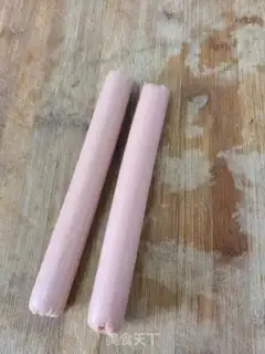 Make Cream moss and ham sausage step 4