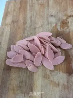 Make Cream moss and ham sausage step 5