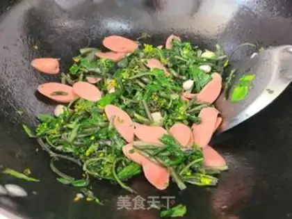 Make Cream moss and ham sausage step 7