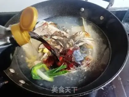 Make Red soup tofu fish head step 6