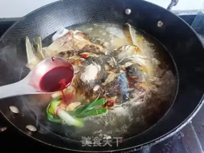 Make Red soup tofu fish head step 7