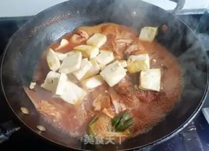 Make Red soup tofu fish head step 10