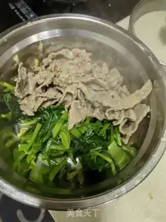 Make Spinach with beef step 9