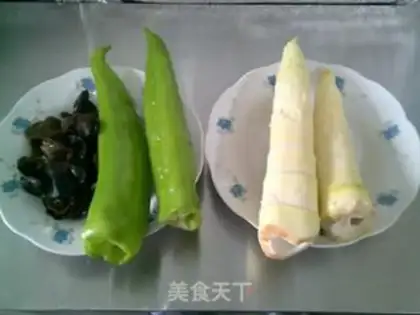 Make ♪ Black-mole green peppers burning thunder ♪ step 0
