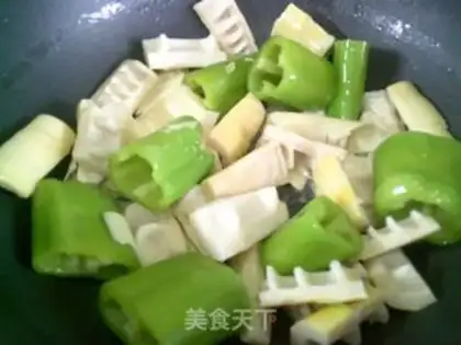 Make ♪ Black-mole green peppers burning thunder ♪ step 4