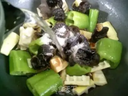 Make ♪ Black-mole green peppers burning thunder ♪ step 7