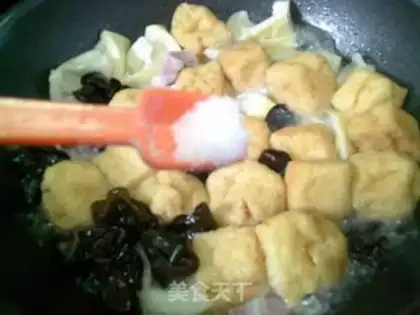 Make ♪ Black-mole, salt-cracked tofu ♪ step 7