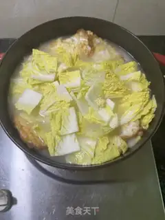 Make Soup of cabbage sea mushrooms step 5