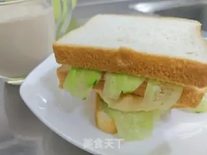 Make Cheese cucumber sandwich step 4