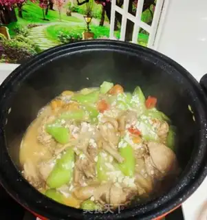 Make Chestnut chicken and vegetables step 4