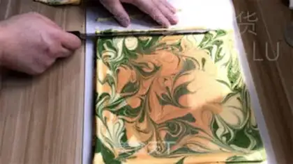 Make Tea marble cake rolls step 16