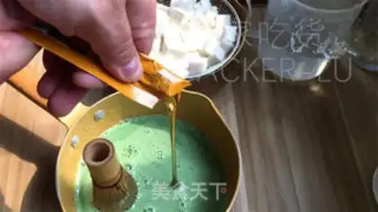 Make Tea tofu pudding step 6
