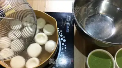 Make Tea tofu pudding step 17