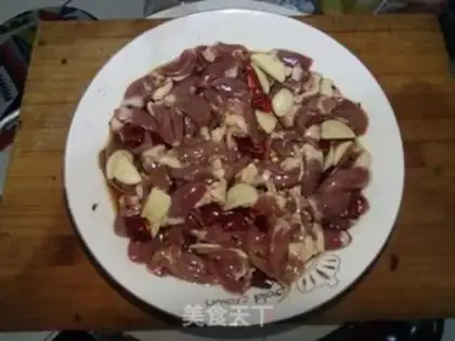 Make Hot chicken heart step 1