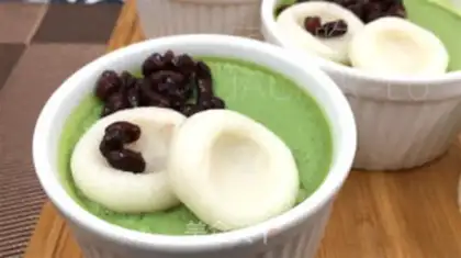 Make Tea tofu pudding step 21