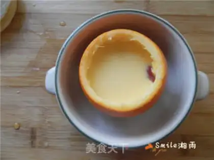 Make Orange steamed eggs step 6