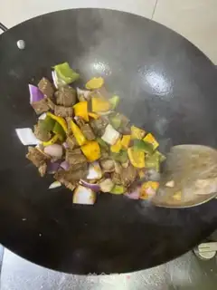 Make Black pepper beef step 10