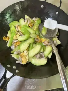 Make Egg shrimp fried silk step 7