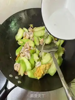 Make Egg shrimp fried silk step 8