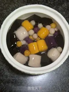 Make Mango tart and black powder step 10