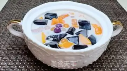 Make Mango tart and black powder step 15