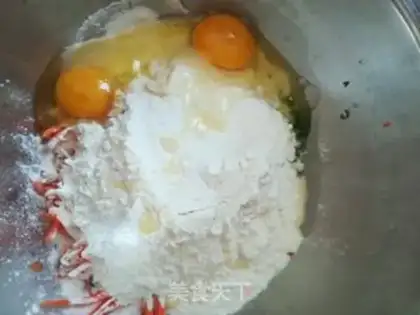 Make Carrot onion pancakes step 3