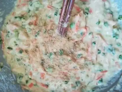 Make Carrot onion pancakes step 5