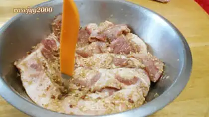 Make Ten greasy porks step 5