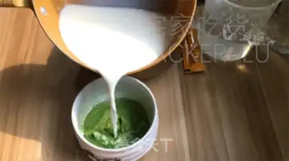 Make Tea tofu pudding step 3