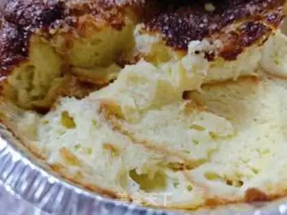 Make Egg milk bread pudding step 8