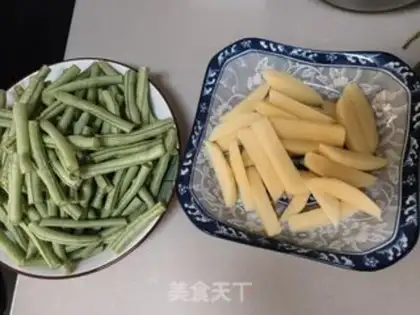 Make Dry French fries, beans step 0