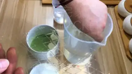 Make Pour coconut juice cake step 0