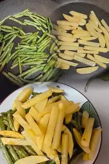 Make Dry French fries, beans step 2