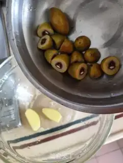 Make Green olive meat step 3